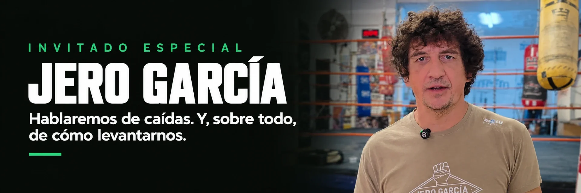 Jero García, exboxeador y mentor, invitado especial de «Levántate del sofá», en un gimnasio de boxeo